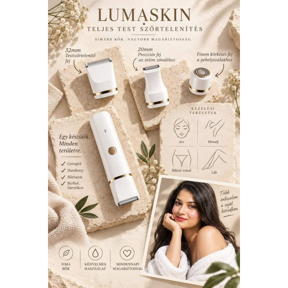 LumaSkin™ női szőrtelenítő